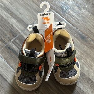 Carter's Every Step Baby Shoes - Olive and Beige